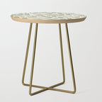 Abstract Organic Flowers in Sage Green, Blush Pink and Cream Side Table Gallery Image 1