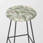 Abstract Organic Flowers in Sage Green, Blush Pink and Cream Stool Gallery Image 2
