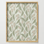 Abstract Organic Flowers in Sage Green, Blush Pink and Cream Serving Tray Gallery Image 1