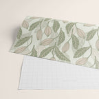 Abstract Organic Flowers in Sage Green, Blush Pink and Cream Wrapping Paper Gallery Image 2