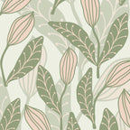 Abstract Organic Flowers in Sage Green, Blush Pink and Cream Coffee Mug Gallery Image 2