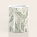Abstract Organic Flowers in Sage Green, Blush Pink and Cream Coffee Mug Gallery Image 4