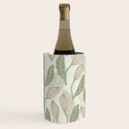 Abstract Organic Flowers in Sage Green, Blush Pink and Cream Wine Chiller Gallery Image 2
