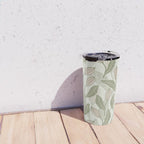 Abstract Organic Flowers in Sage Green, Blush Pink and Cream Travel Mug Gallery Image 4