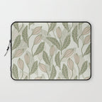 Abstract Organic Flowers in Sage Green, Blush Pink and Cream Laptop Sleeve Gallery Image 1