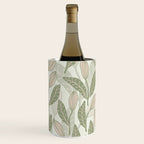 Abstract Organic Flowers in Sage Green, Blush Pink and Cream Wine Chiller Gallery Image 1