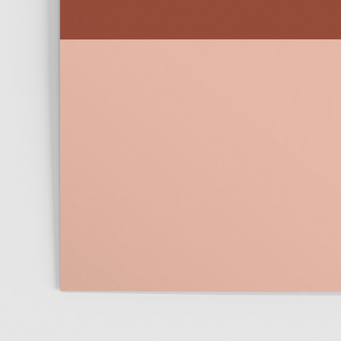 Rich Maroon Rust and Pale Salmon Color Block Poster Gallery Image 3