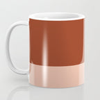 Rich Maroon Rust and Pale Salmon Color Block Coffee Mug Gallery Image 3