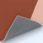 Rich Maroon Rust and Pale Salmon Color Block Rug Gallery Image 4