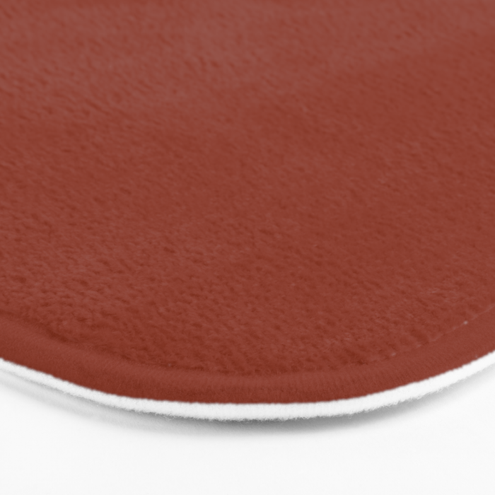 Rich Maroon Rust and Pale Salmon Color Block Bath Mat Gallery Image 3