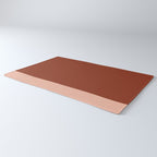 Rich Maroon Rust and Pale Salmon Color Block Rug Gallery Image 3