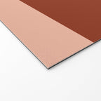 Rich Maroon Rust and Pale Salmon Color Block Welcome Mat Gallery Image 2