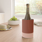 Rich Maroon Rust and Pale Salmon Color Block Wine Chiller Gallery Image 4