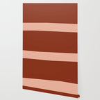 Rich Maroon Rust and Pale Salmon Color Block Wallpaper Gallery Image 2
