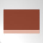 Rich Maroon Rust and Pale Salmon Color Block Welcome Mat Gallery Image 1