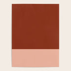 Rich Maroon Rust and Pale Salmon Color Block Poster Gallery Image 4