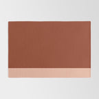 Rich Maroon Rust and Pale Salmon Color Block Rug Gallery Image 2