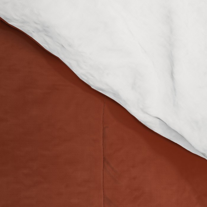 Rich Maroon Rust and Pale Salmon Color Block Comforter Gallery Image 4