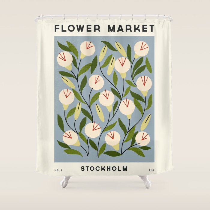 Flower Market No. 5 Shower Curtain Gallery Image 1