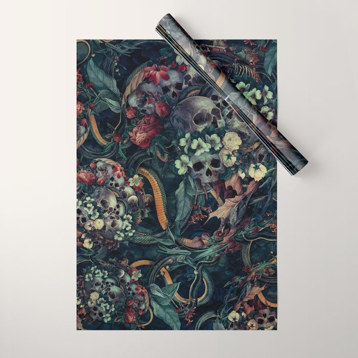 Skulls and Snakes Wrapping Paper Gallery Image 1