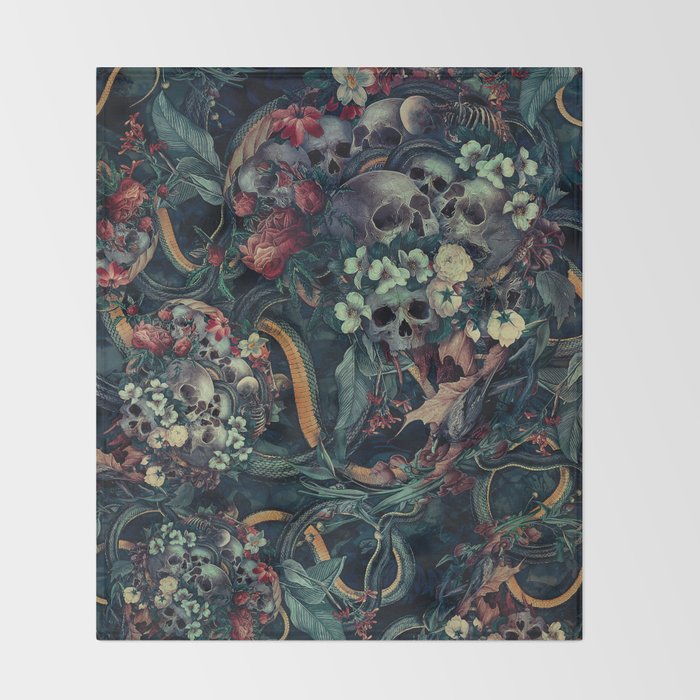 Skulls and Snakes Throw Blanket Gallery Image 2
