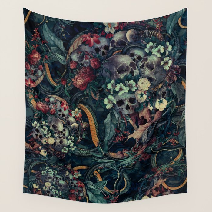 Skulls and Snakes Wall Tapestry Gallery Image 4