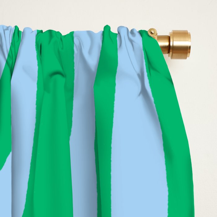 Wavy Zebra Green Window Curtain Gallery Image 2