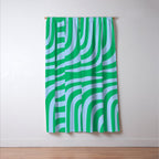 Wavy Zebra Green Window Curtain Gallery Image 3