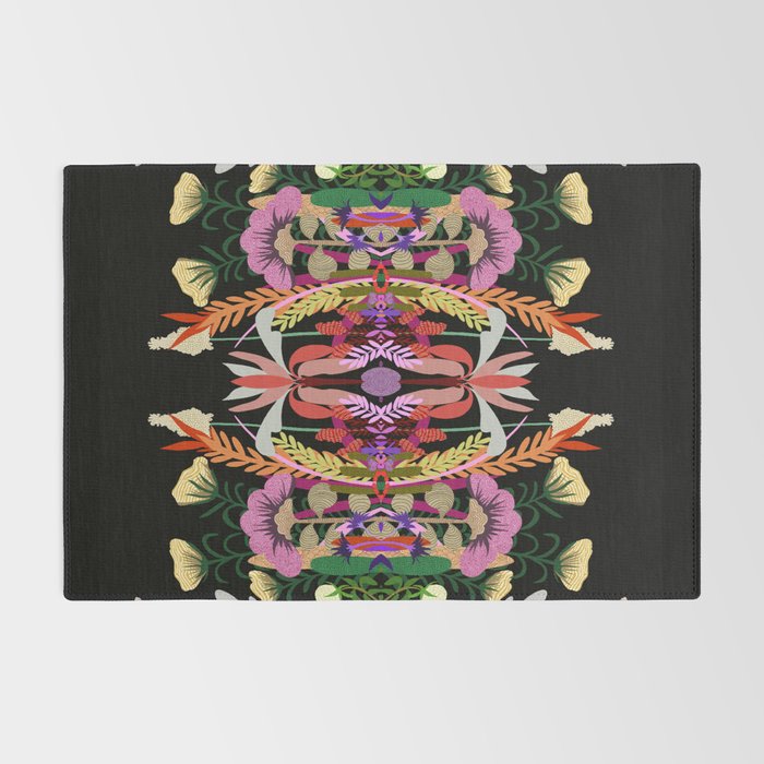The Butterfly Effect Series - 01, Paint Blot Mirror Colorful, Symmetrical Graphic, Eclectic Mandala  Rug Gallery Image 2