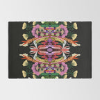 The Butterfly Effect Series - 01, Paint Blot Mirror Colorful, Symmetrical Graphic, Eclectic Mandala  Rug Gallery Image 2