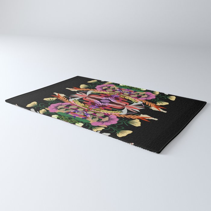 The Butterfly Effect Series - 01, Paint Blot Mirror Colorful, Symmetrical Graphic, Eclectic Mandala  Rug Gallery Image 3
