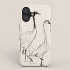 Two Geese - Minimalist Drawing iPhone Case Gallery Image 1