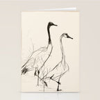 Two Geese - Minimalist Drawing Stationery Card Gallery Image 2