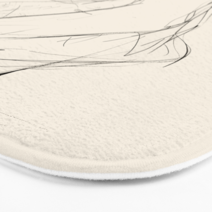 Two Geese - Minimalist Drawing Bath Mat Gallery Image 3
