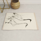 Two Geese - Minimalist Drawing Rug Gallery Image 1