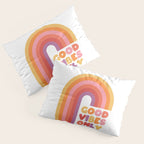 Good Vibes Only Rainbow Pillow Sham Gallery Image 3