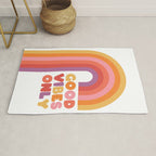 Good Vibes Only Rainbow Rug Gallery Image 1