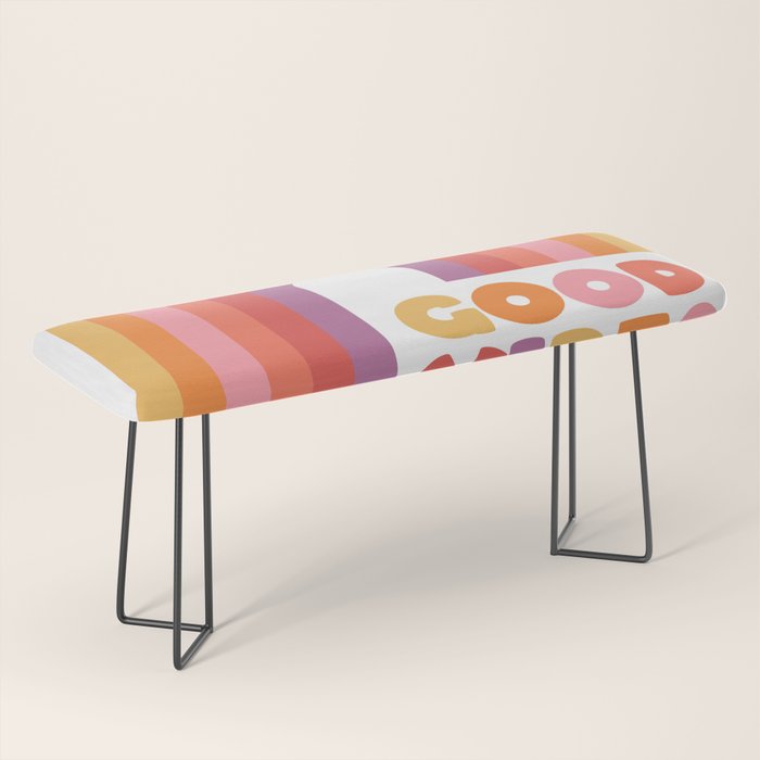 Good Vibes Only Rainbow Bench Gallery Image 1