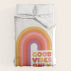 Good Vibes Only Rainbow Duvet Cover Gallery Image 6