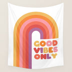 Good Vibes Only Rainbow Wall Tapestry Gallery Image 4