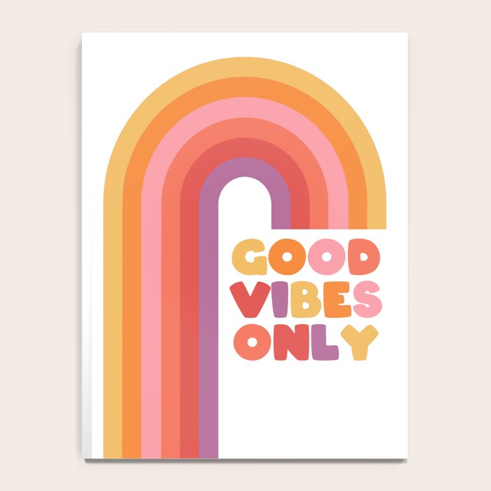 Good Vibes Only Rainbow Notebook Gallery Image 4