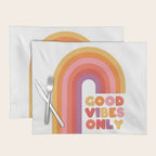 Good Vibes Only Rainbow Placemat Gallery Image 1