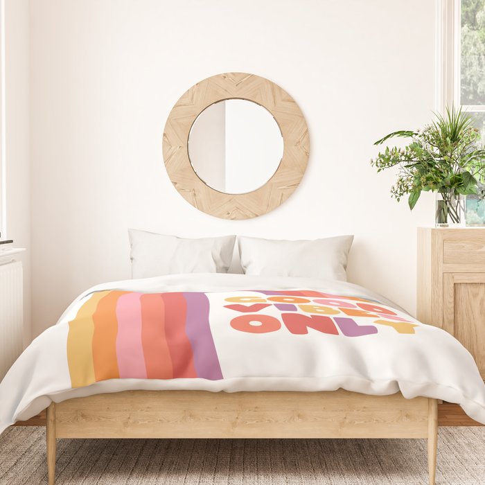 Good Vibes Only Rainbow Duvet Cover Gallery Image 3