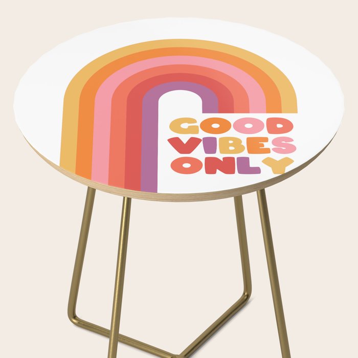 Good Vibes Only Rainbow Side Table Gallery Image 2