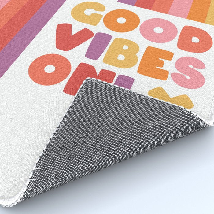 Good Vibes Only Rainbow Rug Gallery Image 4
