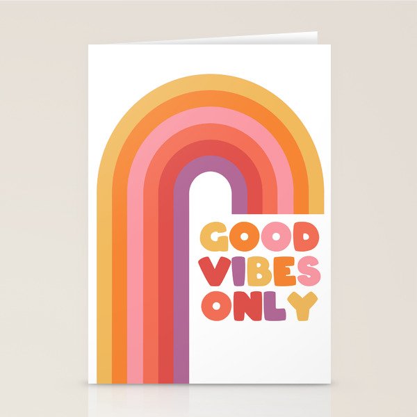Good Vibes Only Rainbow Stationery Card Gallery Image 2