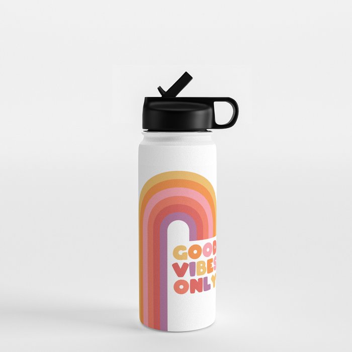 Good Vibes Only Rainbow Water Bottle Gallery Image 1