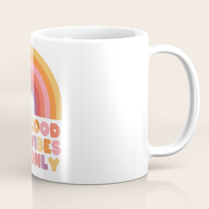 Good Vibes Only Rainbow Coffee Mug Gallery Image 1