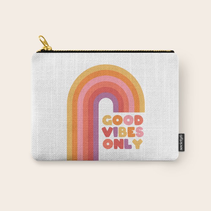 Good Vibes Only Rainbow Carry All Pouch Gallery Image 1