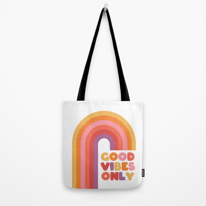 Good Vibes Only Rainbow Tote Bag Gallery Image 2
